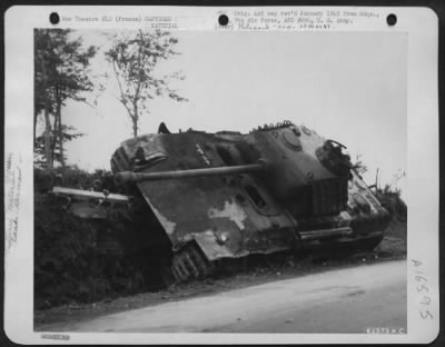 General > Captured German Panzerkampfwagen V Panther Tank Somewhere In France.  16 August 1944.