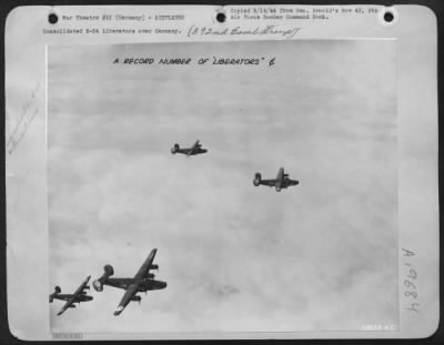 Consolidated > Consolidated B-24 Liberators over Germany. 392nd Bomb Group.
