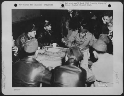 Thumbnail for General > Crew Of The 491St Bomb Group Is Interrogated At Its Home Base In England After Returning From Their First Mission On 2 June 1944.