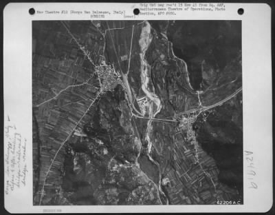 Consolidated > Before -- Rail And Road Bridge Near Borgo San Dalmazzo, Italy, Prior To Bombing Attack By Martin B-26 Marauders Of The 12Th Air Force On 24 July 1944.