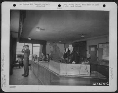 Thumbnail for General > From The Control Tower At 8Th Air Force Station F-357 In Duxford, England, These Men Direct Take Offs And Landings Of 78Th Fighter Group Planes.  4 February 1944.