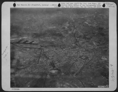 Consolidated > Aerial View Of Frankfurt, Germany Taken 2 March 1944 By Photo Section, 91St Bomb Group, 8Th Af.  Altitude 20,000 Feet.