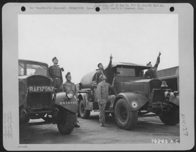 Thumbnail for General > Crews Of The Crash Trucks And Fire Trucks "Sweat Out" The Return Of Their Boeing B-17S To Their Base At Bassingbourne, England From Bombing Raids Over Enemy Territory.  20 June 1943.