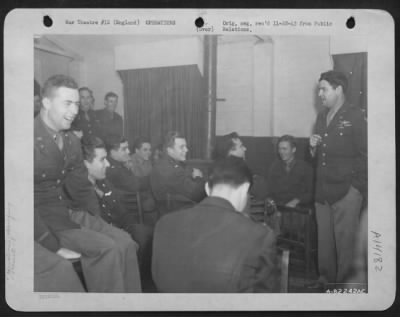 General > Colonel Curtis E. Lemay Conducts An Informal Briefing With Combat Crew Members Of The 8Th Bomber Command At An Air Base Somewhere In England.