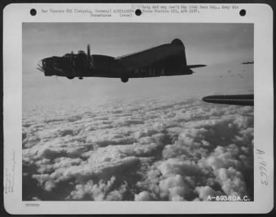 Boeing > Flying High Above The Clouds, Boeing B-17 Flying Fortresses Of The 91St Bomb Group Wing Their Way To Bomb Enemy Installations In Frankfurt, Germany.  29 January 1944.