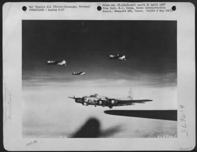 Boeing > Formation Of Boeing B-17 Flying Fortresses Over Winter-Hausengr, Germany.  22 February 1945.