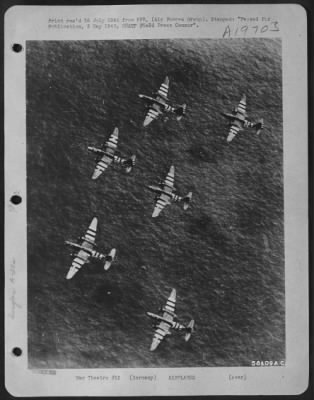 Douglas > Formation Of Douglas A-20S Enroute To Bomb Northeim Marshalling Yards, Northeim, Germany On April 7 1945.