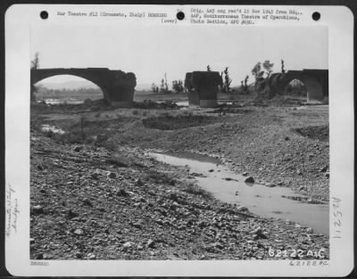 Thumbnail for Consolidated > Bomb Damage To A Road Bridge Near Grosseto, Italy.