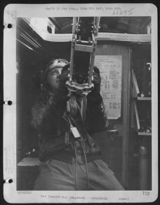 General > St. Charles J. Eilchiondo, Medford Mass., Radio Operator Of The B-17 Invader Ii Manning A Gun.