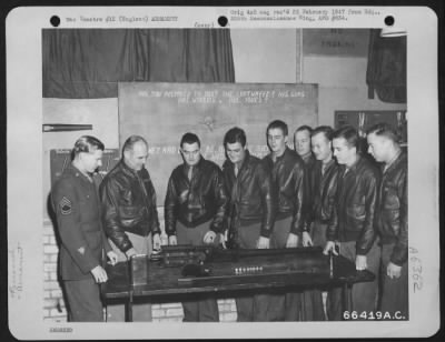 General > Lt. General James H. Doolittle And Other Members Of The 8Th Air Force In England, Examine A .50 Calibre Machine Gun.