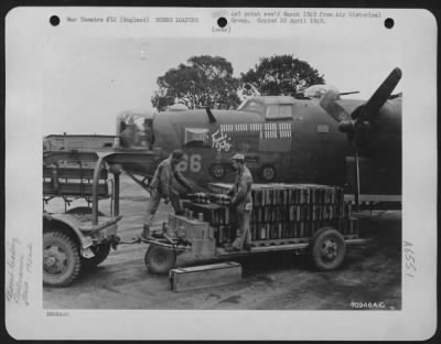 General > At An 8Th Air Force Base In England Armorers Load Bombs On The Consolidated B-24 'Fords' Folly' On The 392Nd Bomb Group In Preparation For The Plane'S 100Th Mission Over Enemy Territory.  6 June 1944.