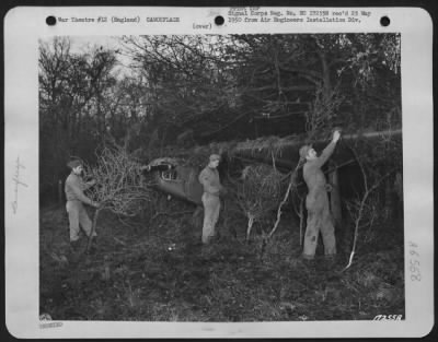 General > Artillery Flying Jeep Being Camouflaged.  This Plane Is Operated By U.S. Artillery And Used To Correct Fire And Direction Of Projectiles.  England 11 December 1942.