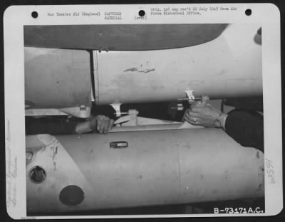 General > Captured German Gliding Bomb, England.  10 September 1944.