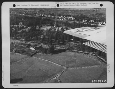 General > Aerial View Of A Cemetery In England.  1943.