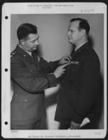 Maj Gen Edward W Anderson Presenting The Air Medal To Lt. Swinney At Burtonwood Air Force Base.  England. - Page 1