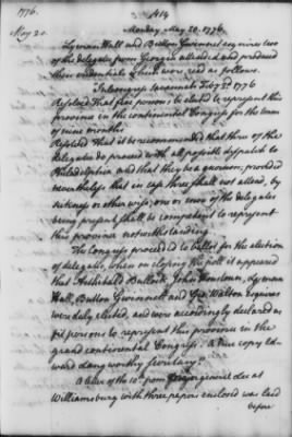 Thumbnail for Transcript Journals, 1775-79 > May 14, 1776-Sept. 2, 1777 (Vol 4)