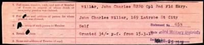 Thumbnail for Millar > Millar, John Charles (8220)