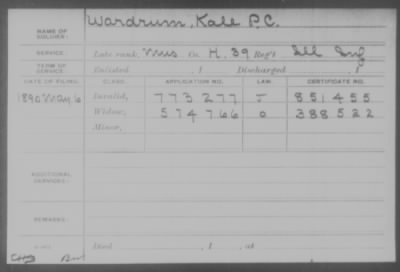 Company H > Wardrum, Kale P. C.