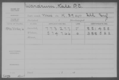 Company H > Wardrum, Kale P. C.