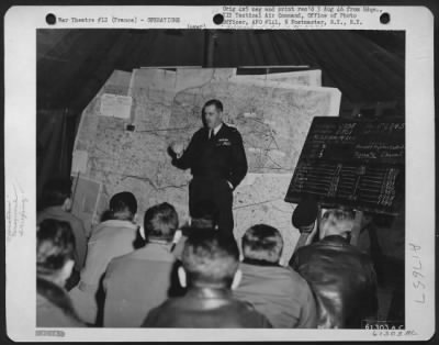 General > The Late Air Marshall Leigh-Mallory Of The Raf Presides At A Squadron Briefing In France Sometime In September 1944.