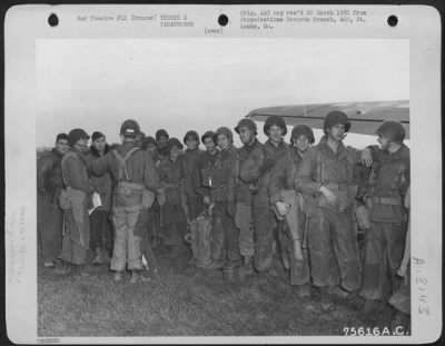 Thumbnail for General > Troops Of The 439Th Troop Carrier Group Prepare To Board The Douglas C-47 At An Airbase Somewhere In France.  19 December 1944.