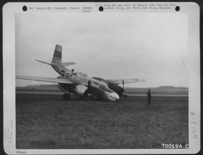 Thumbnail for General > A Douglas A-26 (A/C 139311) Of The 386Th Bomb Group Balances On Its Nose After Making A Crash Landing At Its Base In Beaumont, France On 9 March 1945.