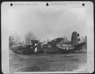 Thumbnail for General > Douglas A-20 'Zombia' (A/C 948) Of The 410Th Bomb Group Crash-Landed At A 9Th Air Force Base In France Due To Damage Received During A Mission Over Enemy Territory.  27 December 1944.