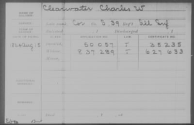 Company I > Clearwater, Charles W.
