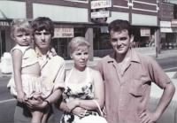 Brothers George and Peter Harrison visit their sister Louise in Benton IL 1963.jpg
