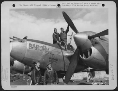 Thumbnail for General > Lt. Ody And Ground Crew Of The Lockheed P38 'Bar Fly' At An Air Base Somewhere In France.  7 October 1944, 367Th Fighter Group.