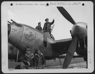 General > Pilot And Ground Crew Of The Lockheed P-38 'The Gremlin' 367Th Fighter Group, At An Air Base In France.  7 October 1944.