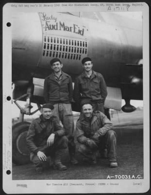 Ground > Ground Crew Of The Martin B-26 'Lady Aud Mar Eid' Of The 55Th Bomb Squadron, 386Th Bomb Group Pose By Their Plane At Beaumont, France On 30 October 1944.