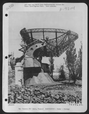 Radar > German Wurzburg Riese Radar Installation At Sete, France.   [W?Rzburg Riese Fumg 65 Radar.]