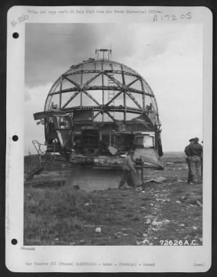 Radar > German Giant Wurzburg Radar Installation On Normandy Beach, France.  22 June 1944.  [W?Rzburg Riese Fumg 65 Radar.]
