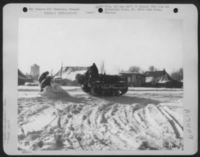 Thumbnail for Miscellaneous > Men Of The 386Th Bomb Group Clean Snow From A Roadway At Their Base In Beaumont, France On 14 January 1945.