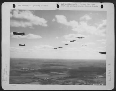 General > Douglas C-47S Towing Cg-4 Gliders On A Routine Mission Somewhere Over France.  12 March 1945.