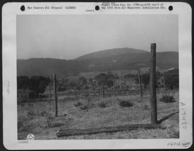 General > General View Of Anti-Glider Posts Placed By Germans Along The Southern Coast Of France.  (Pertuis Area, France.)  21 August 1944.