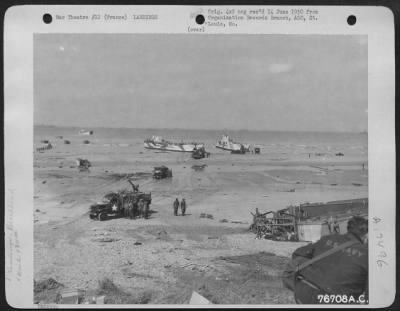 General > Landing Operations Of The 834Th Engineer Aviation Battalion At Normandy Beach, France.