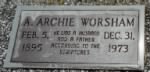 A. A. Worsham headstone