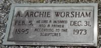 A. A. Worsham headstone