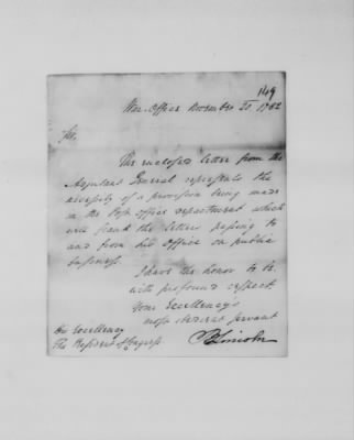 Thumbnail for Ltrs from Maj Gen Benjamin Lincoln > Vol 2: Oct 1782-Nov 1783 (Vol 2)