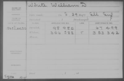 Company I > White, William D.