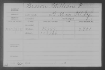 Company G > Brown, William P.