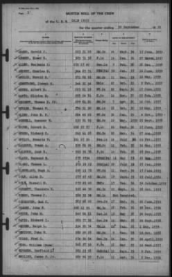 Muster Rolls > 30-Sep-1939