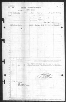 Report Of Changes > 13-Aug-1945