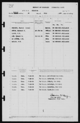 Report of Changes > 20-Jul-1939