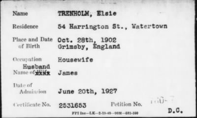 1927 > TRENHOLM, Elsie