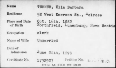 1893 > TURNER, Ella Barbara