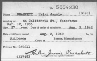 1942 > BRACKETT Helen Jennie