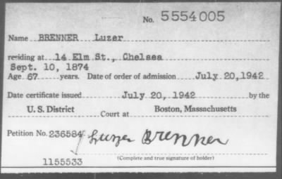 1942 > BRENNER Luzer